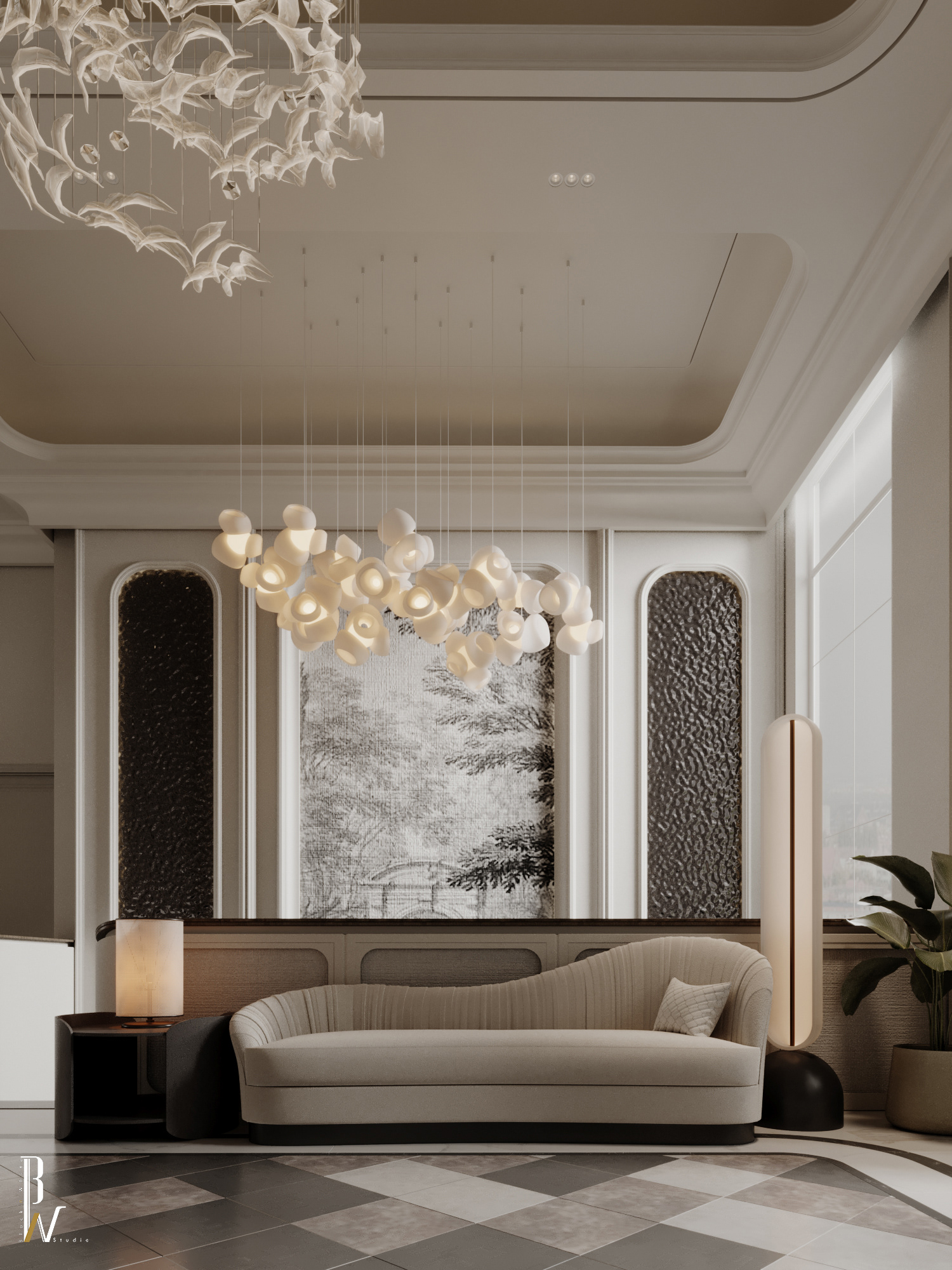 别墅室内设计  首层丨Black N White studio-9