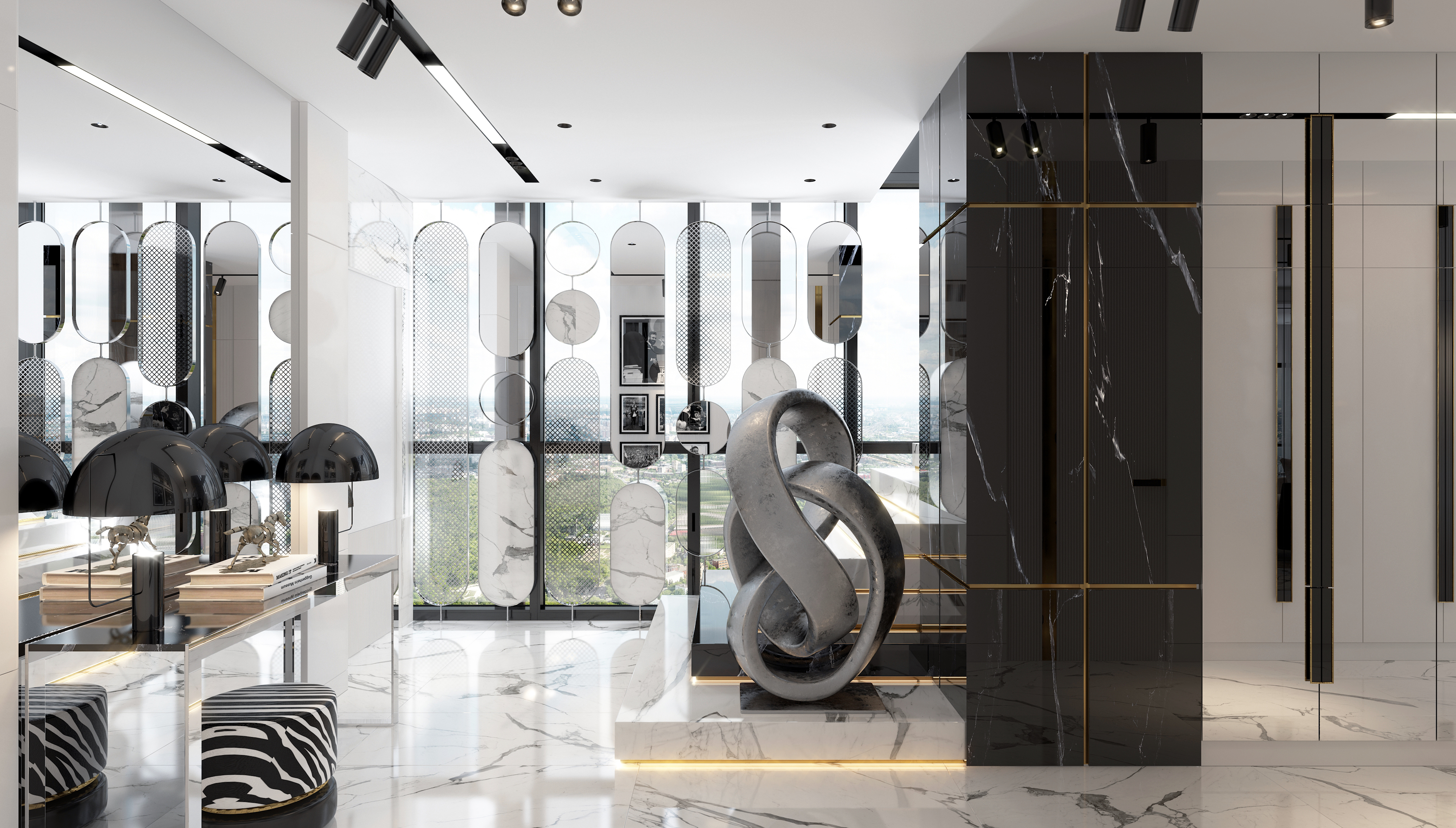 Black and white house-0