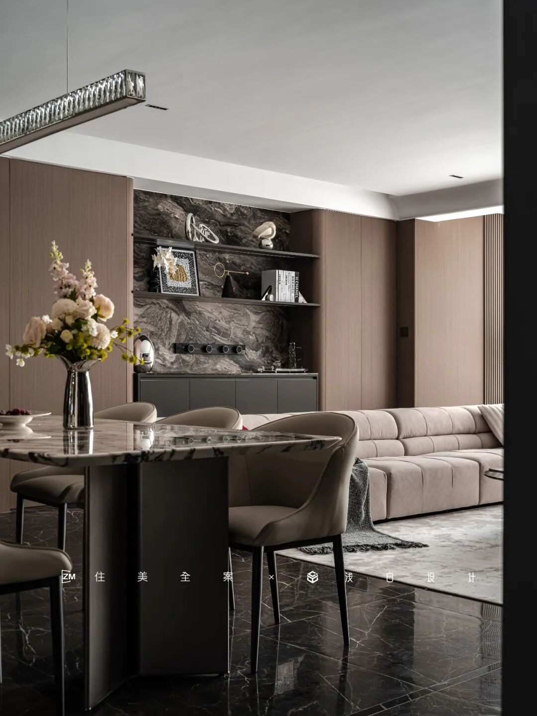 244㎡现代意式大宅丨住美全案&浅白设计-35