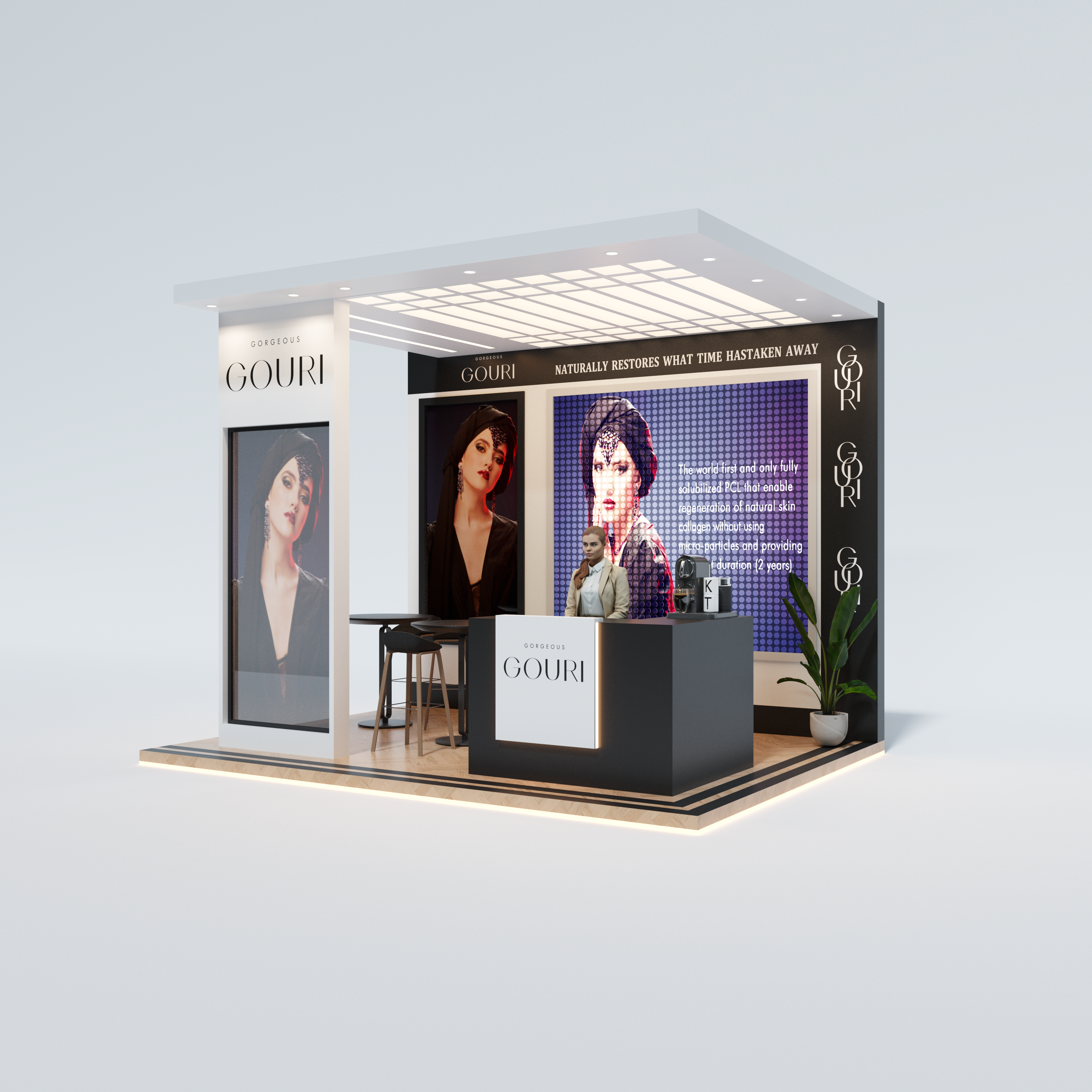 Brand Cosmetics Booth 室内设计丨沙特阿拉伯-1