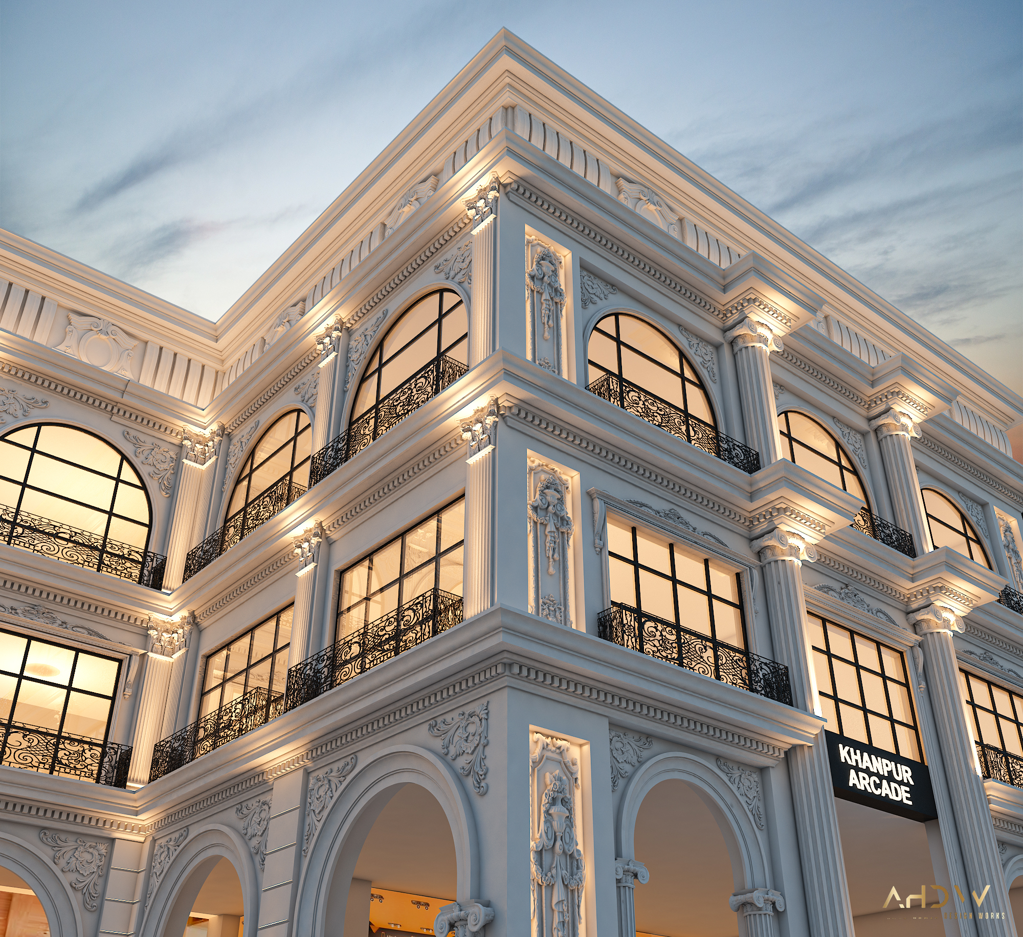 商业公寓楼设计 骑楼-2