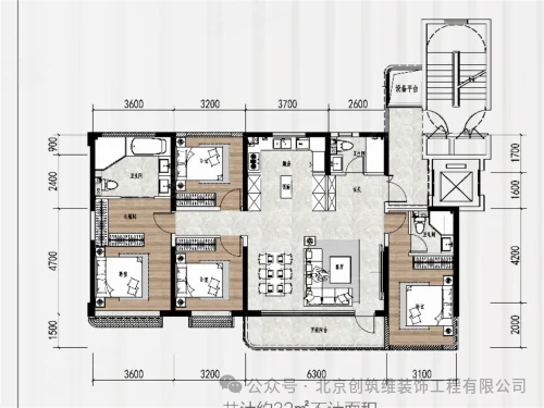 御东君临|145㎡4室2厅3卫1厨轻法式风格装修案例-52