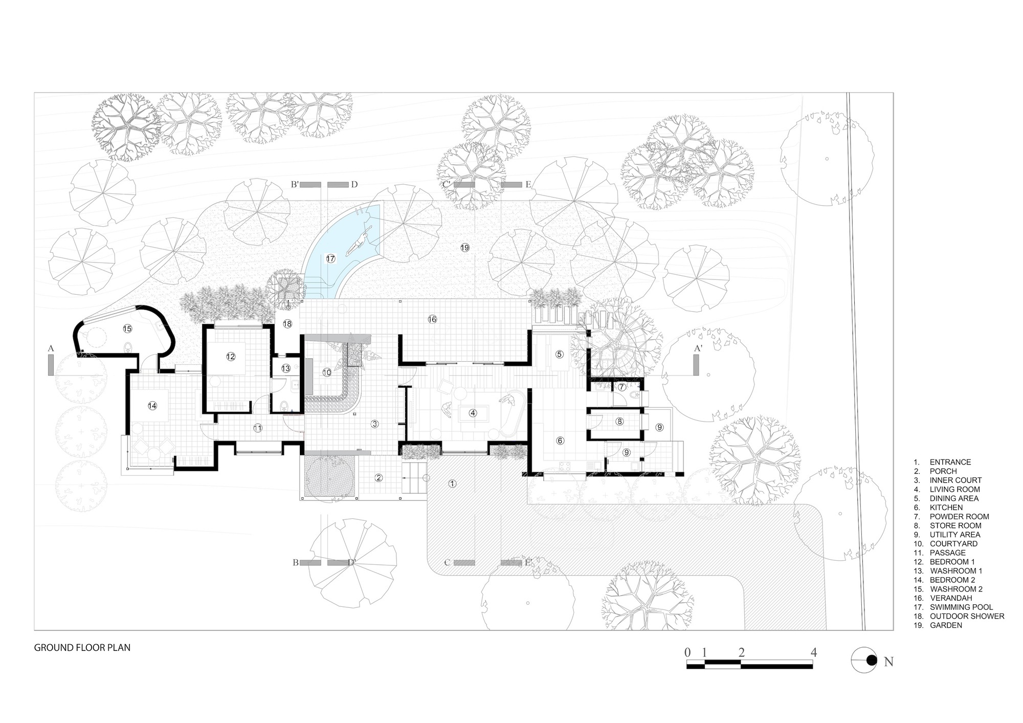 水畔四合院丨印度丨Studio DesignSeed-17