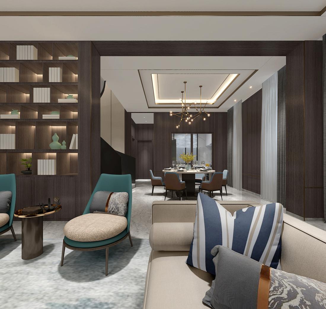 唐墅别墅现代新中式-2