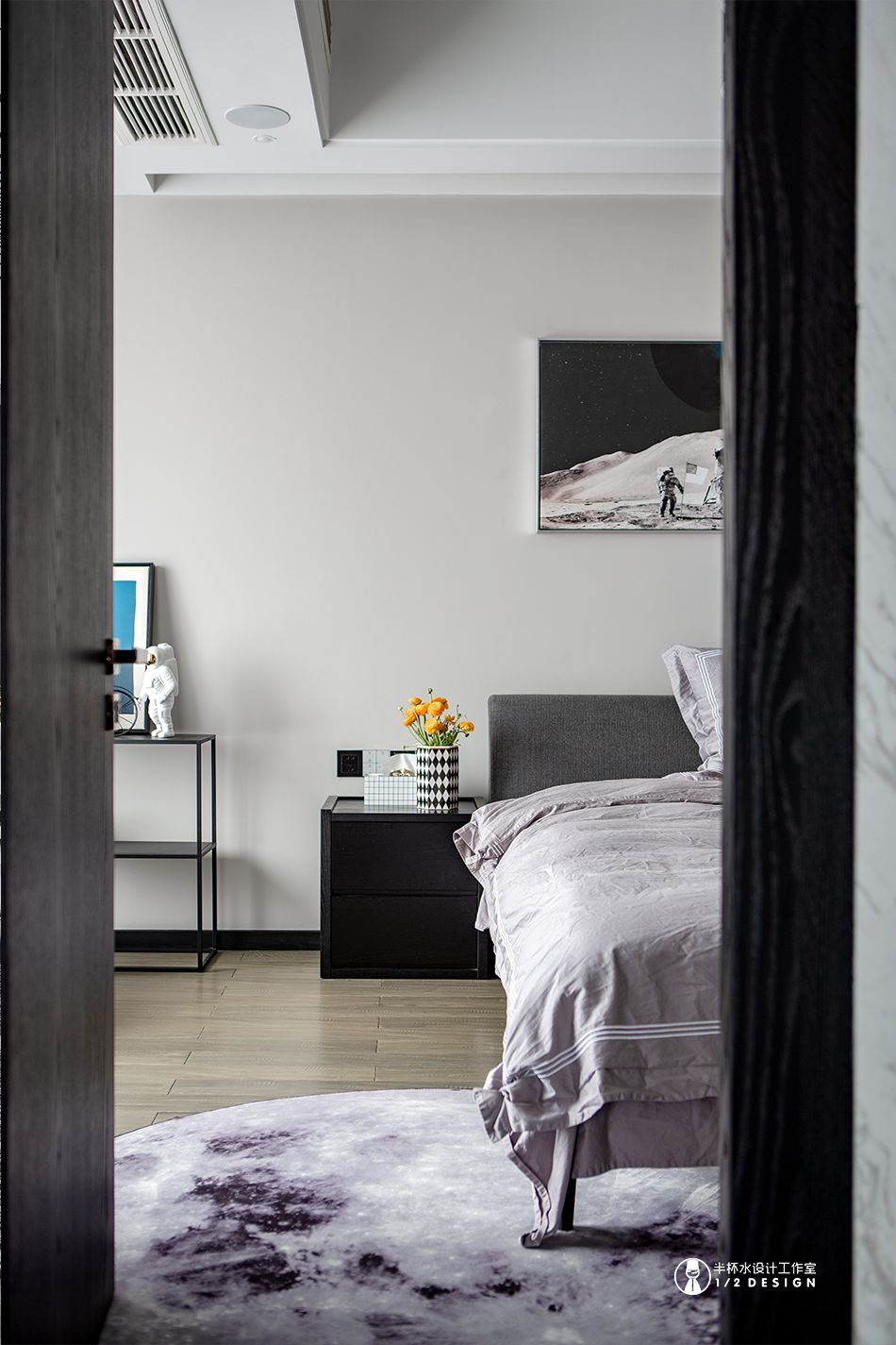 简约黑白灰,现代主义情怀的南北通透之家-66