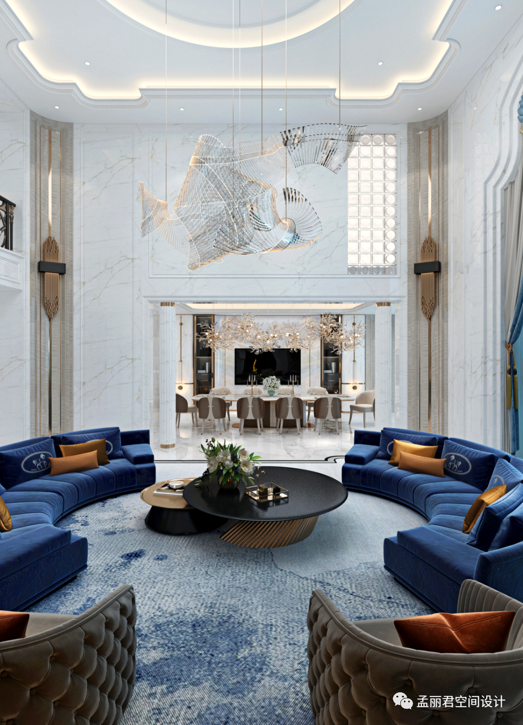 艺术新古典,翡翠世家尊贵府邸设计丨孟丽君空间设计-27