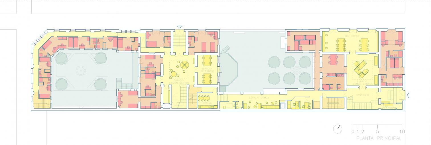 西班牙 Granada 大学学生公寓 | 古典与现代的完美融合-16