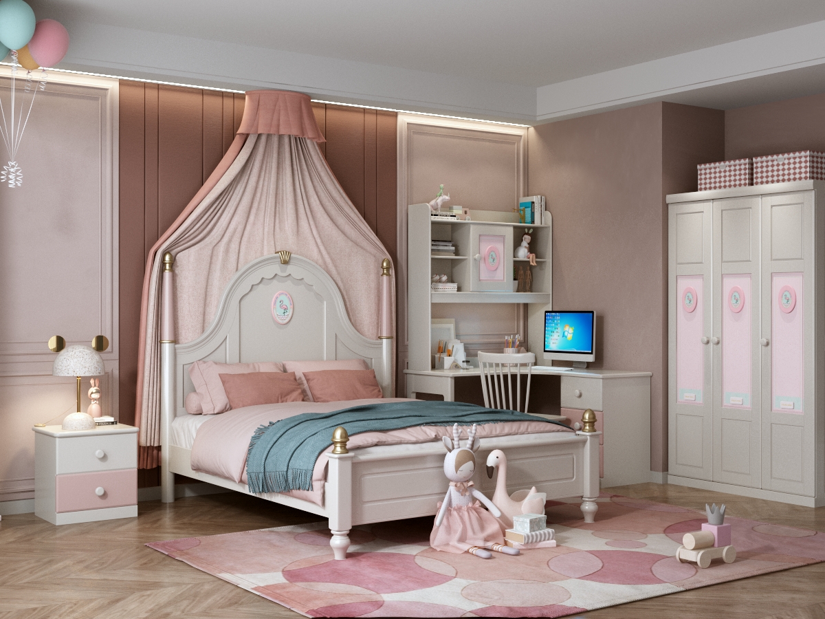 电商家具渲染儿童房间-36