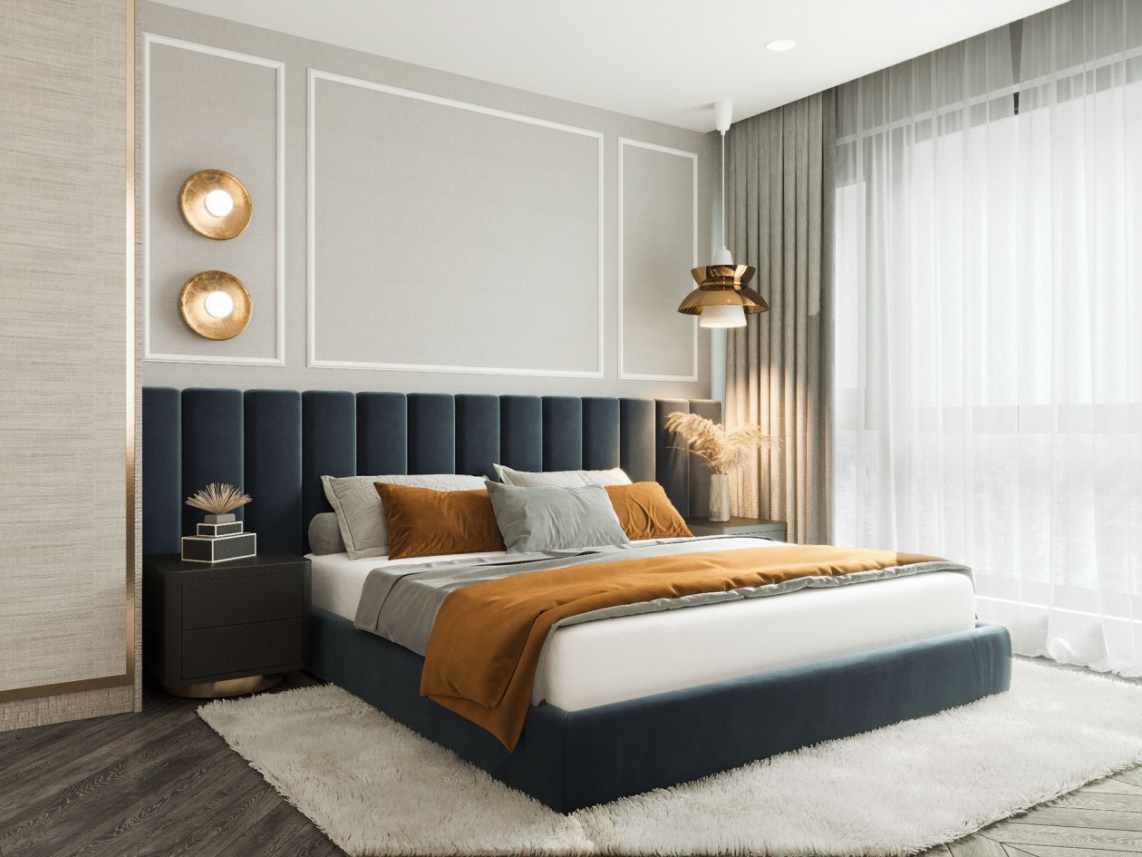 蓝色+白色 构造凉爽舒适的住宅空间-10