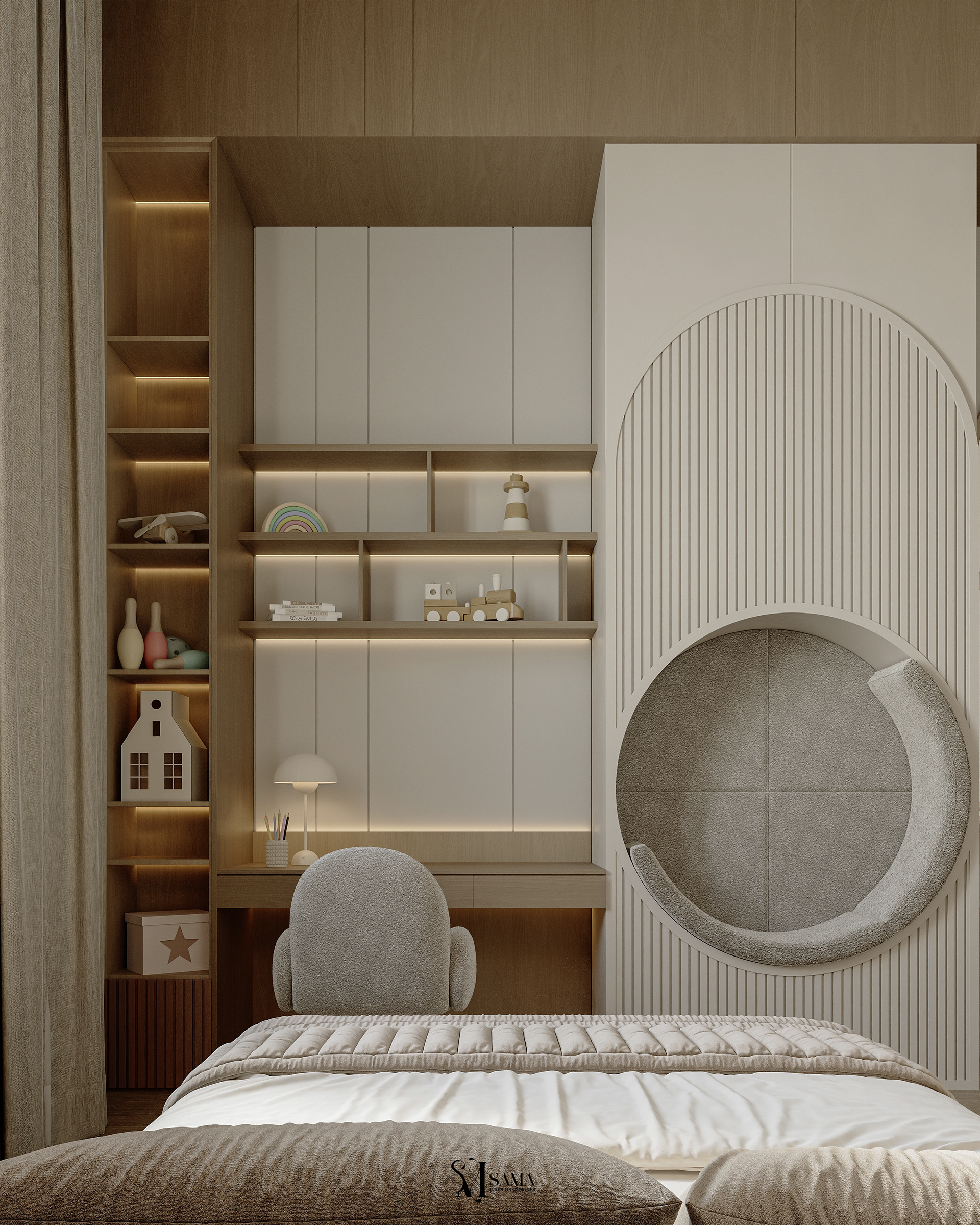 儿童卧室设计丨sama mohamed designs-13