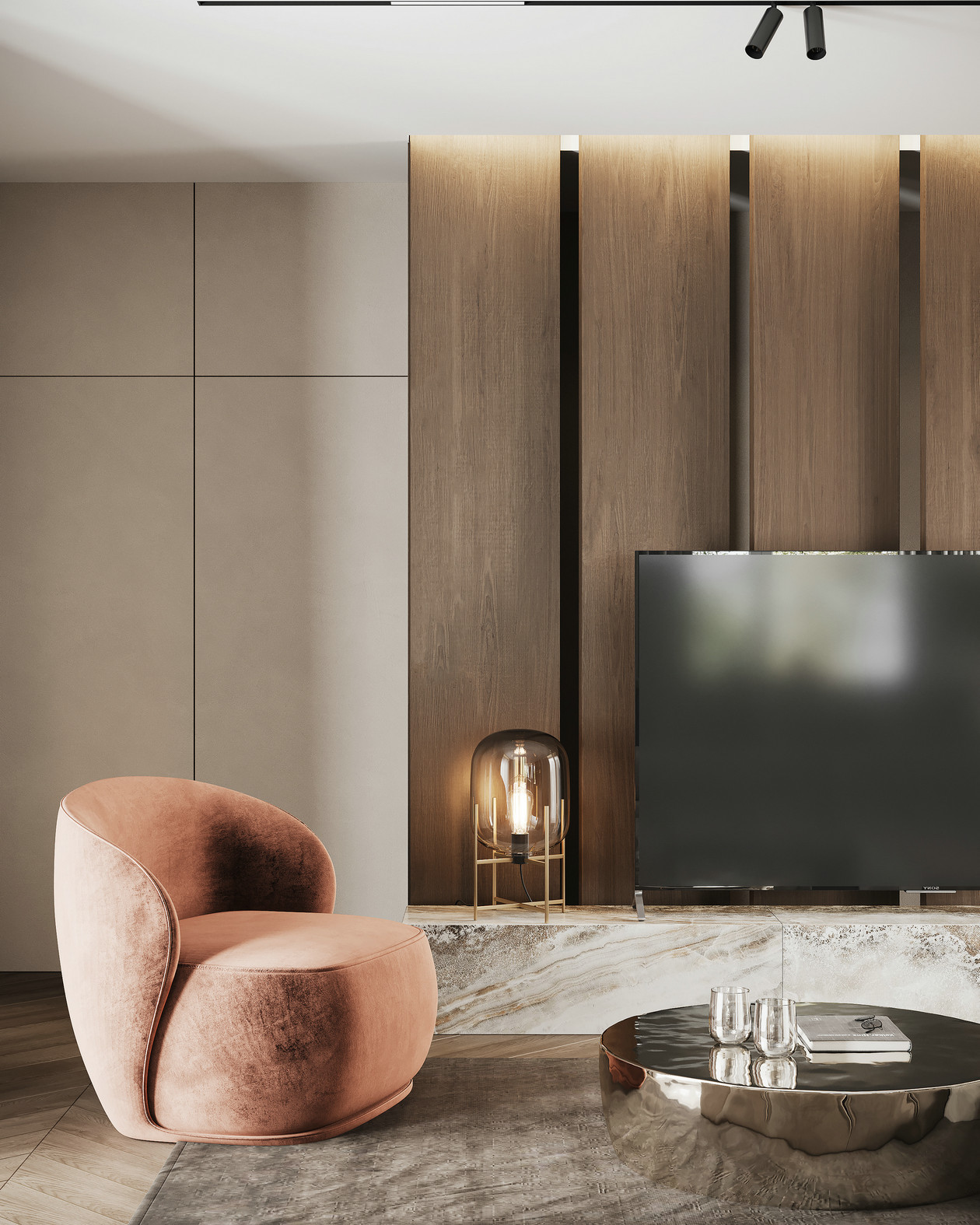 105㎡简约风住宅设计-2