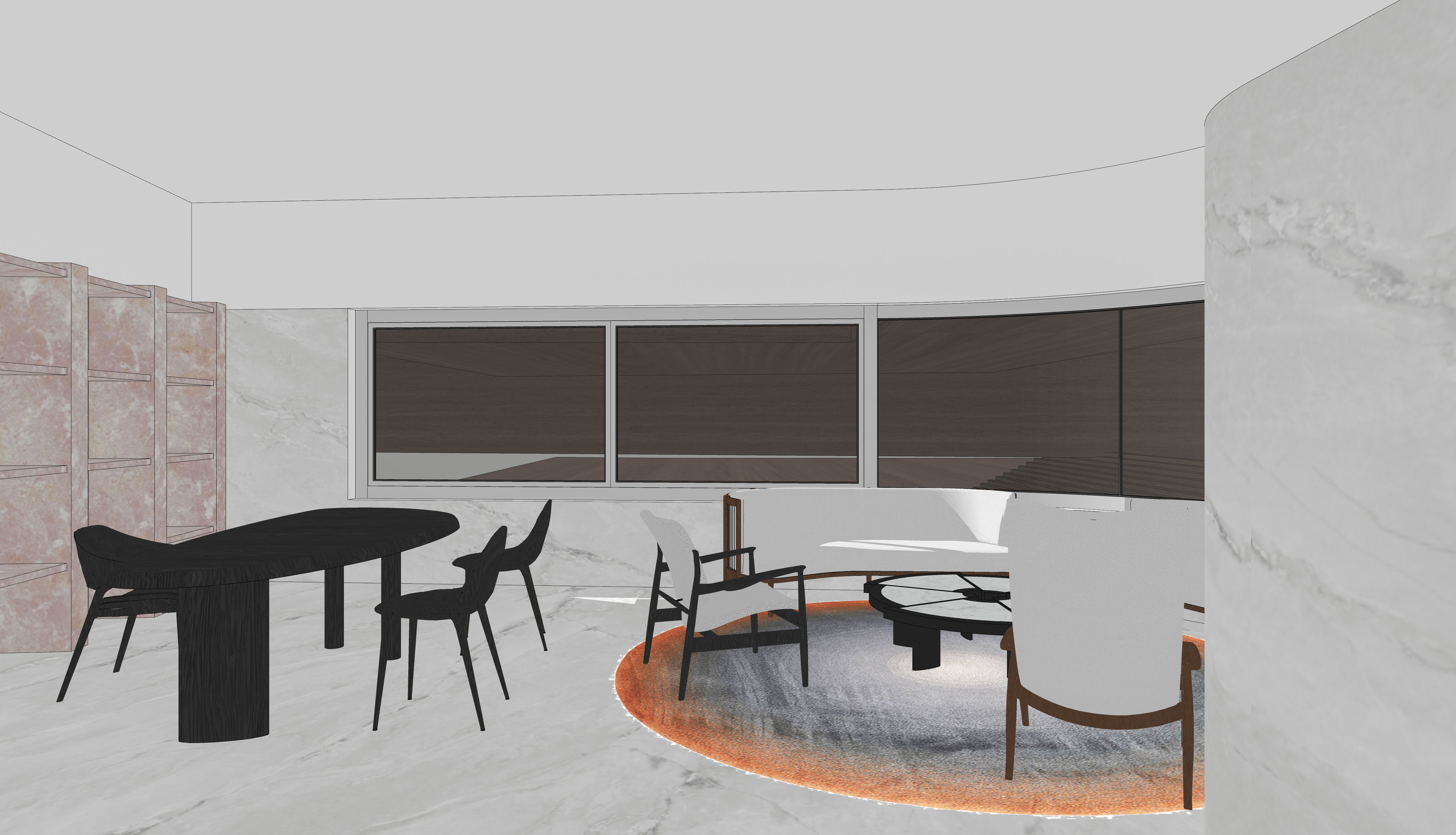 美术培训画室接待厅设计-34