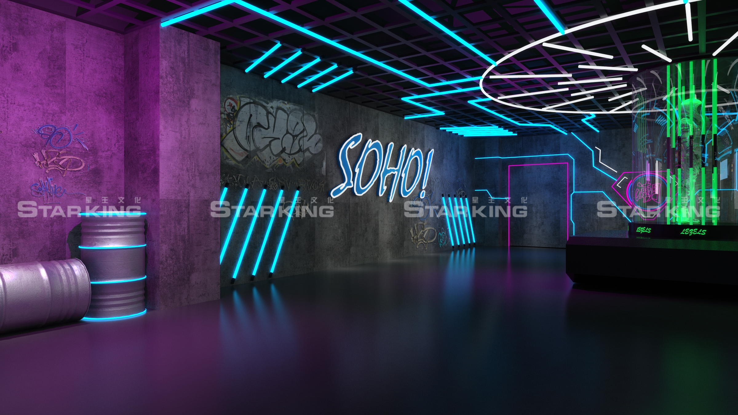 赛博朋克网红美陈打卡点-8