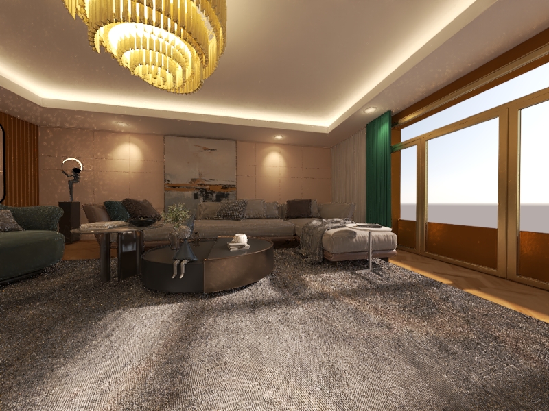 Modern Living Room By 3dMax-11