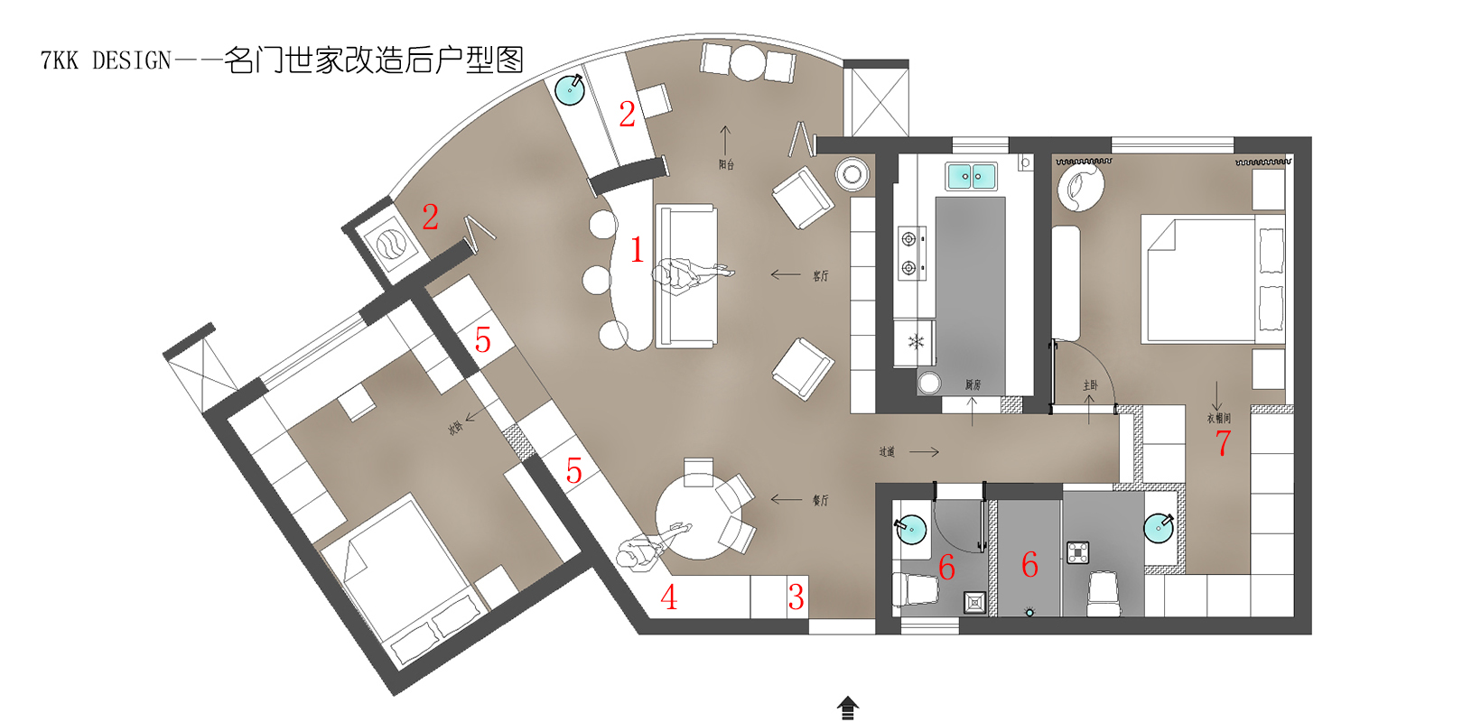 名门世家不规则户型改造 | 个性时尚的家居空间设计-76