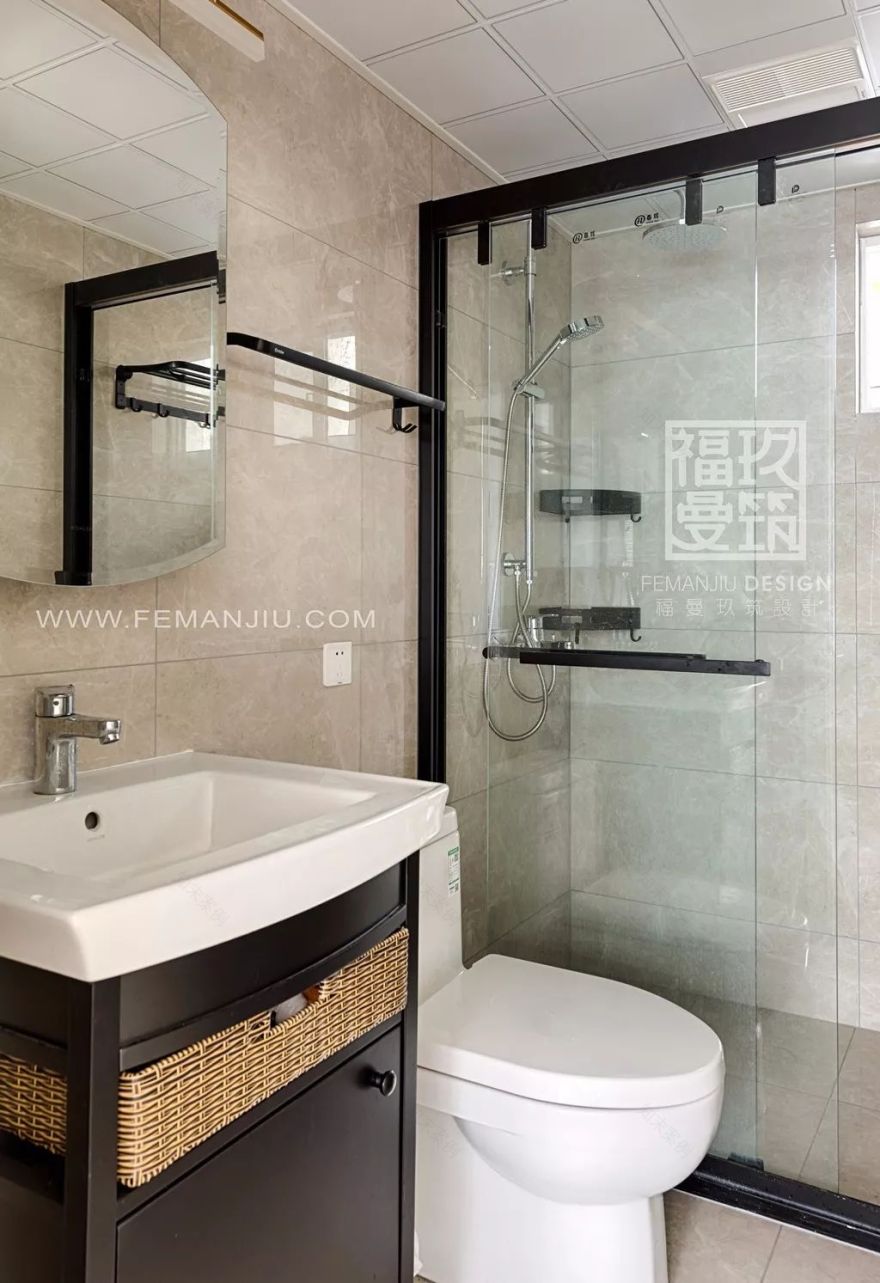 重庆鲁能领秀城 74 平米小美式北欧混搭风家居设计-42