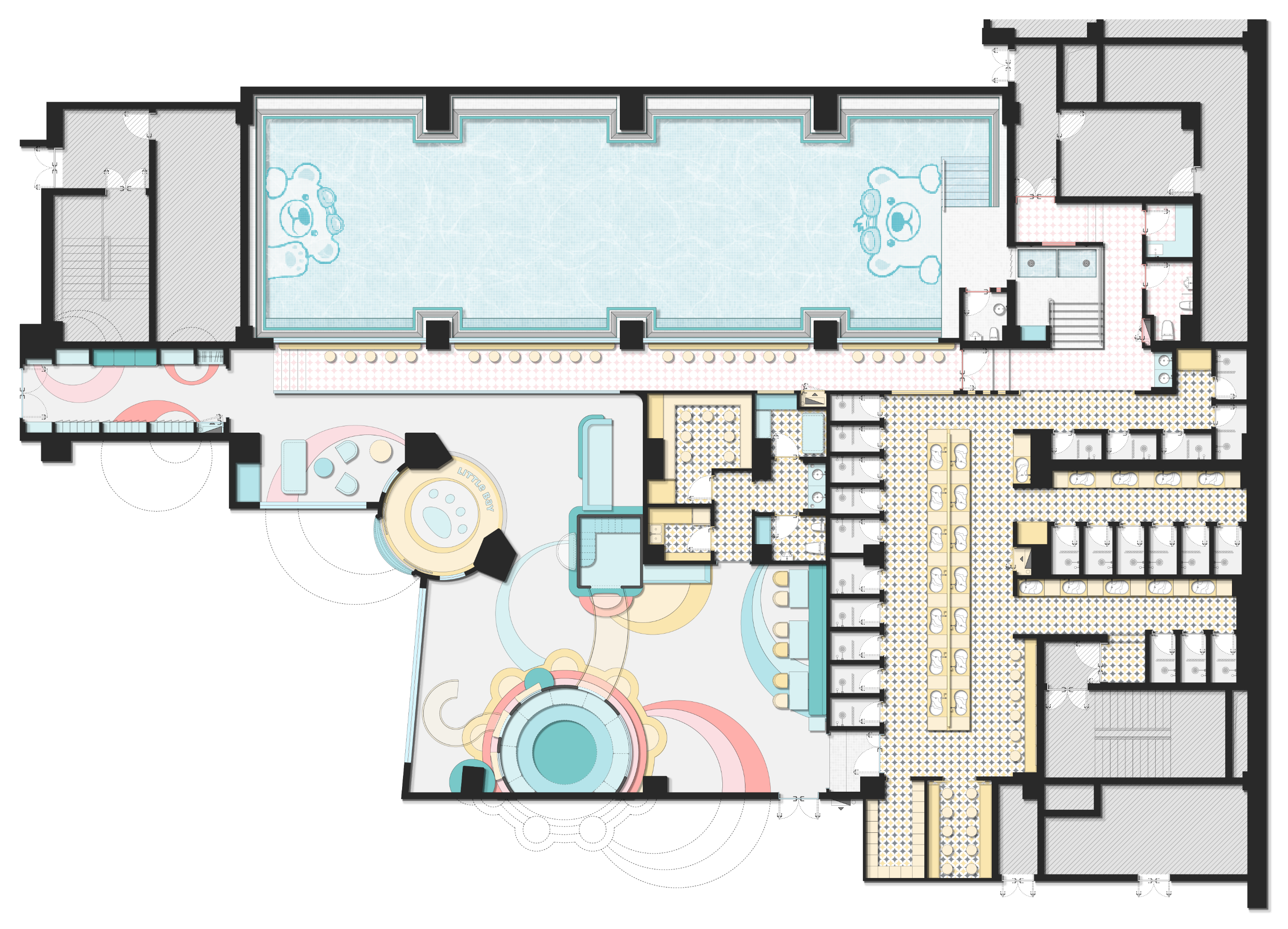 小北亲子游泳俱乐部丨中国上海丨杭州二向箔空间设计-113