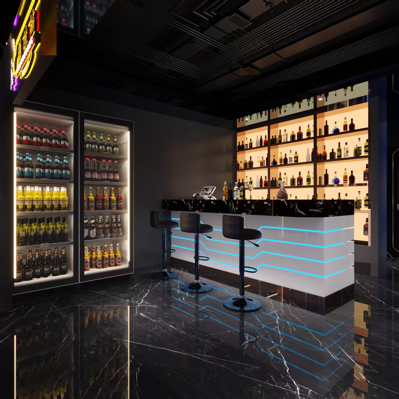 KTV设计案例分享—白龙马效果图-5