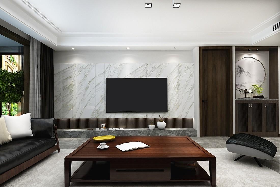 泰安恒基都市森林 154 平现代中式家居设计-4