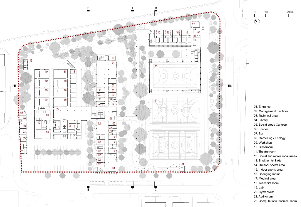 葡萄牙 Rainha Santa Isabel 中学室内设计-33