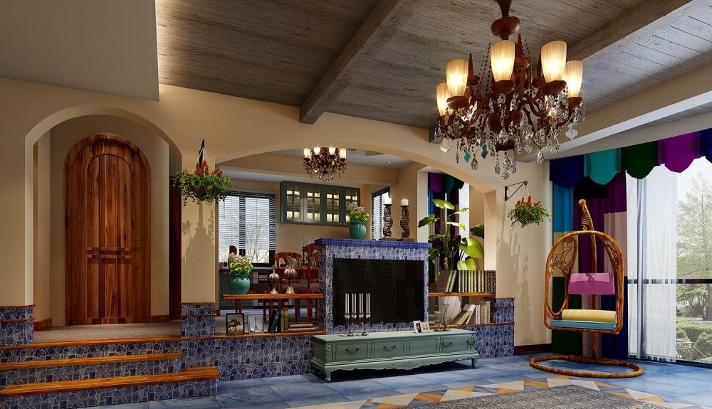 田园民族风平层设计,打造民宿式家居空间-2