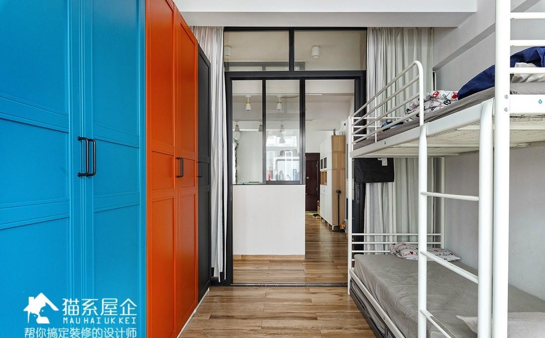 55㎡“猫系屋企”变身二宝家庭乐园，巧改户型实现空间利用最大化-29