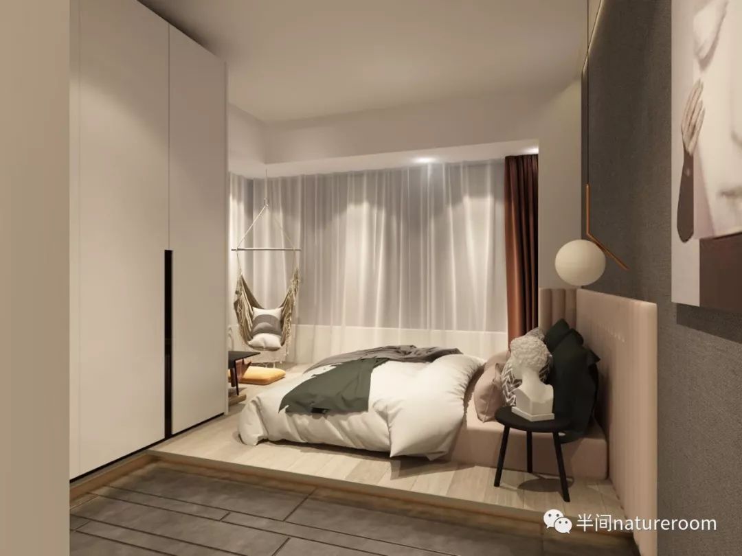 半间软装设计打造现代蒙元风白色空间-25