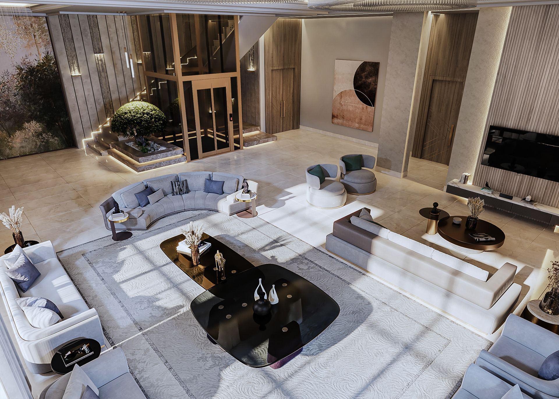 现代接待区设计丨沙特阿拉伯-13