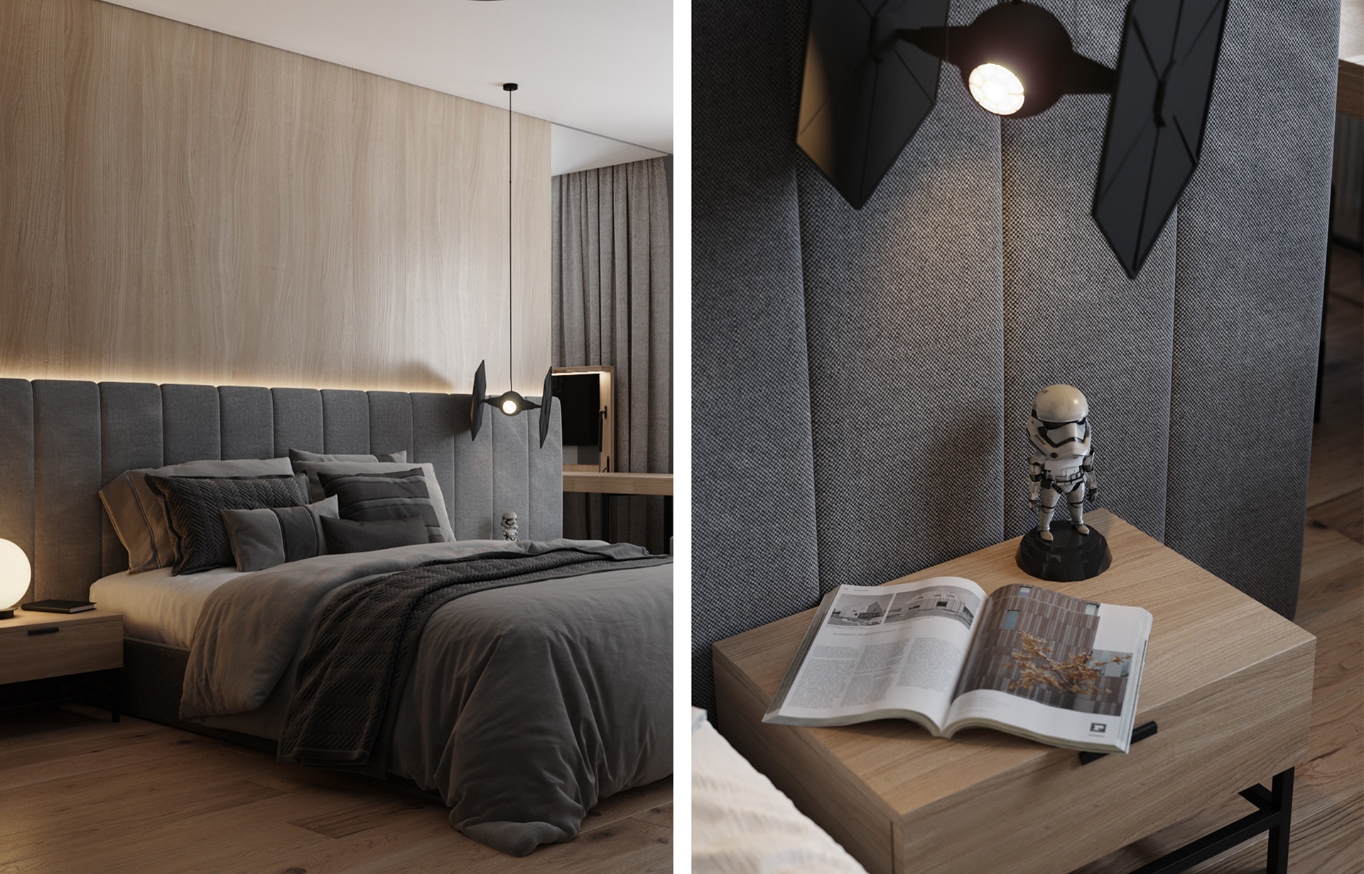 现代原木风公寓设计-5