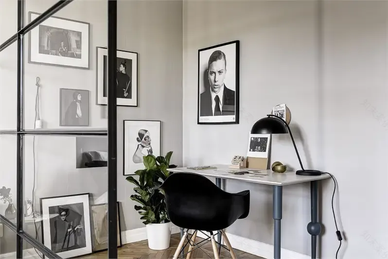 开放式卧室巧变双功能办公空间-2