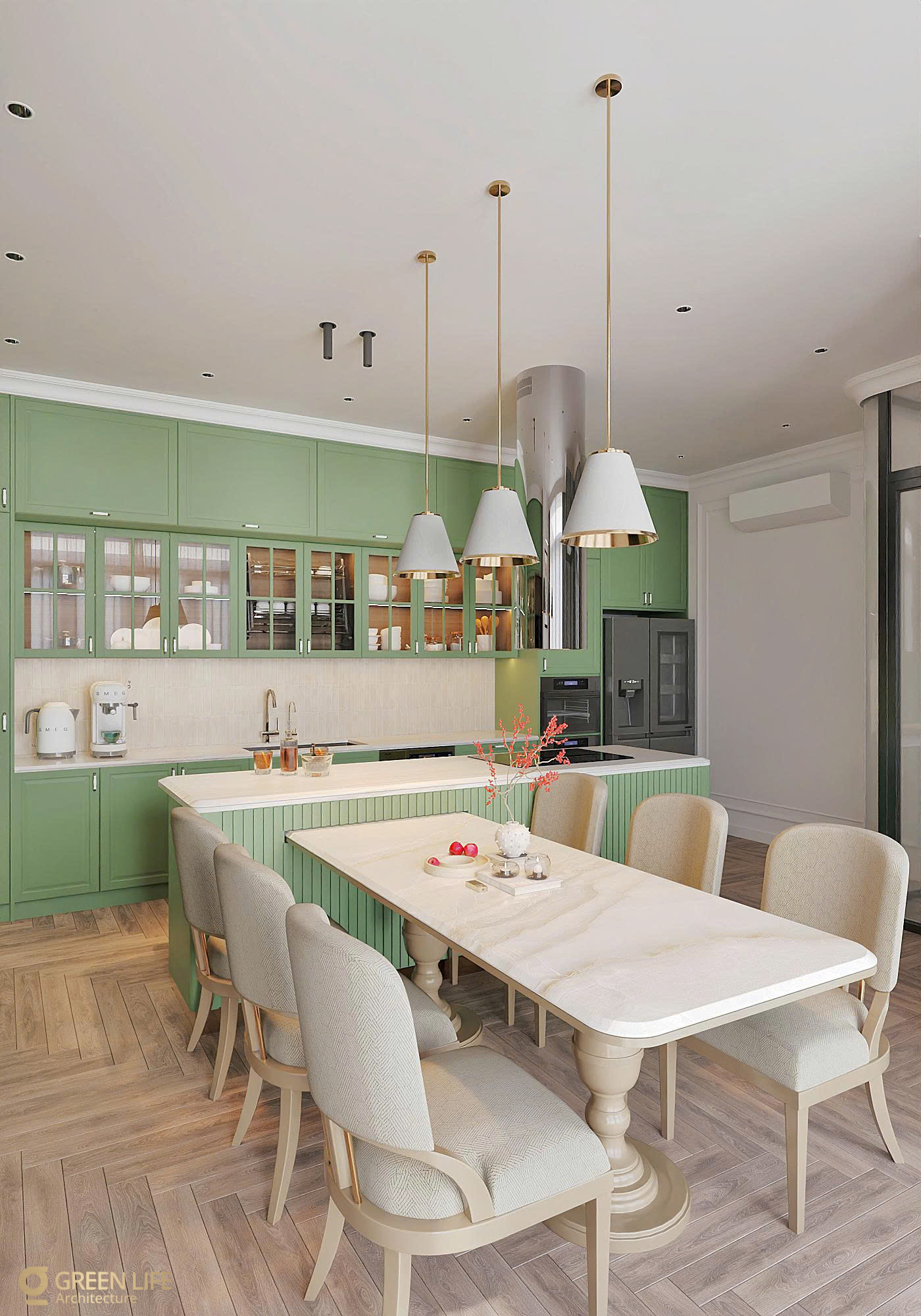 Neoclassical Townhouse Design | Green Life Architecture-12