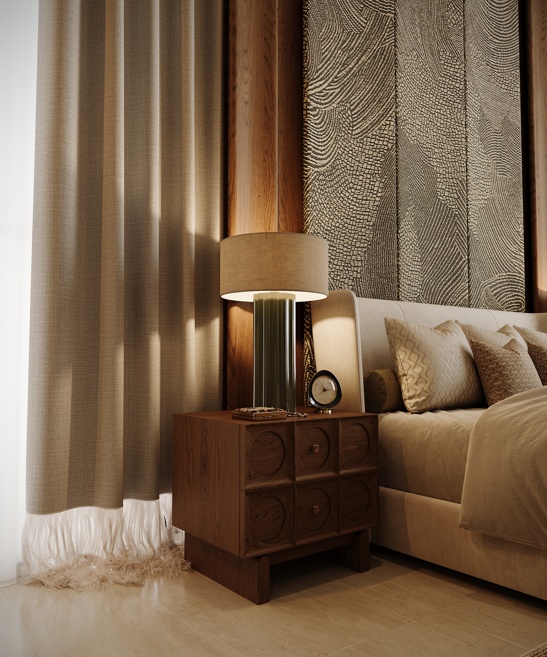 中世纪风格卧室设计丨沙特阿拉伯丨Hanan magdy（For scene architechts）-3