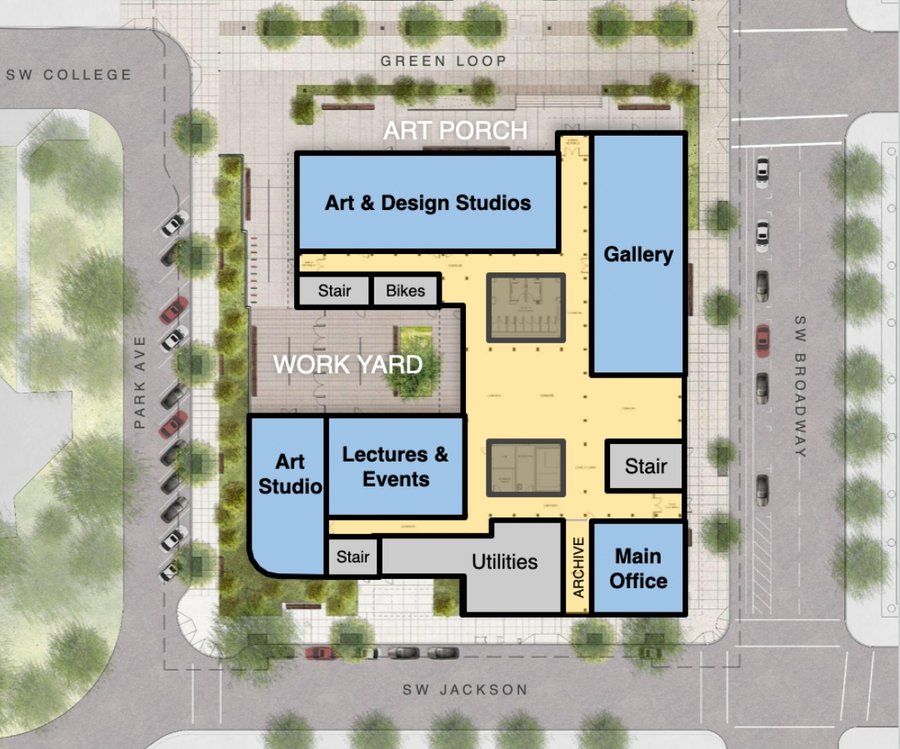 波特兰州立大学施尼策艺术与艺术史及设计学院大楼丨美国波特兰-32