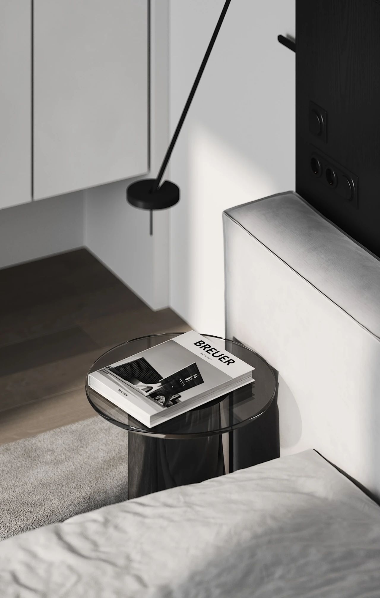 基辅黑白灰禁欲系家居,Anastasiia Reznichenko 现代设计典范-21