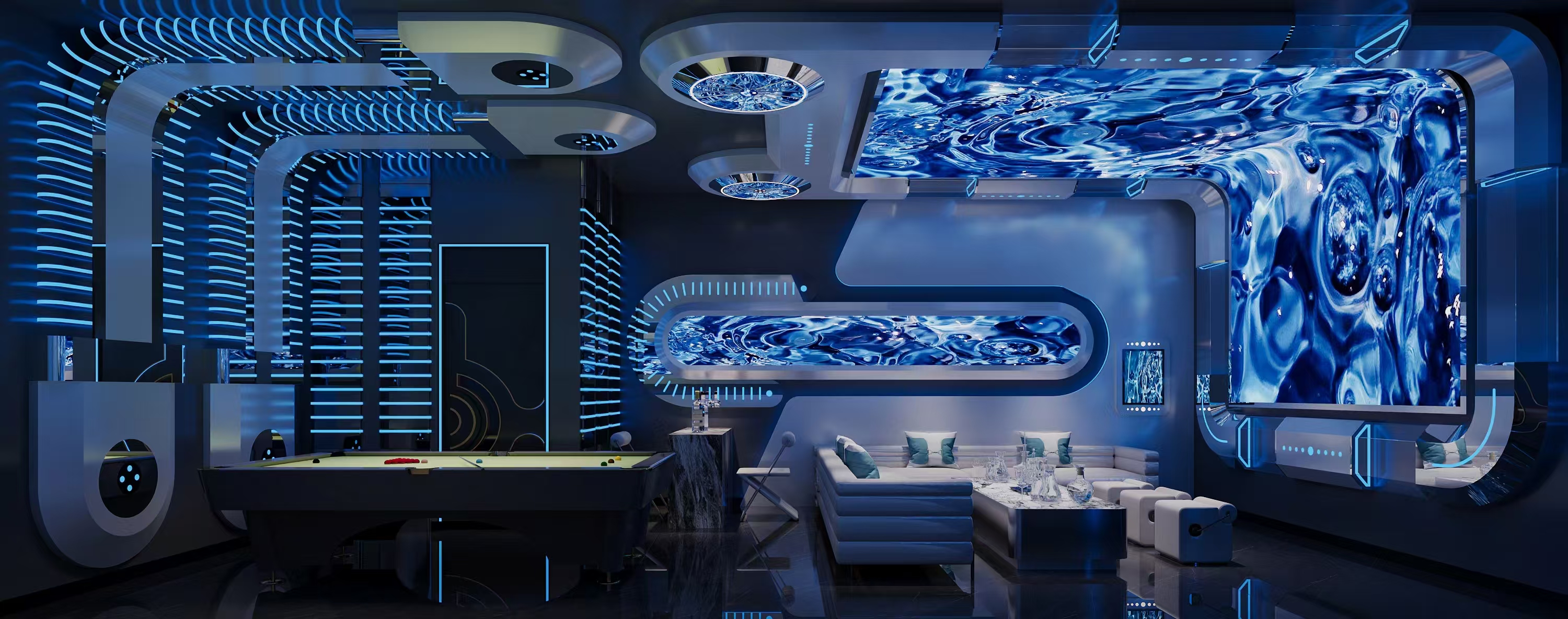 郑州设计感超强的KTV来喽，专业KTV设计就选天恒装饰-16