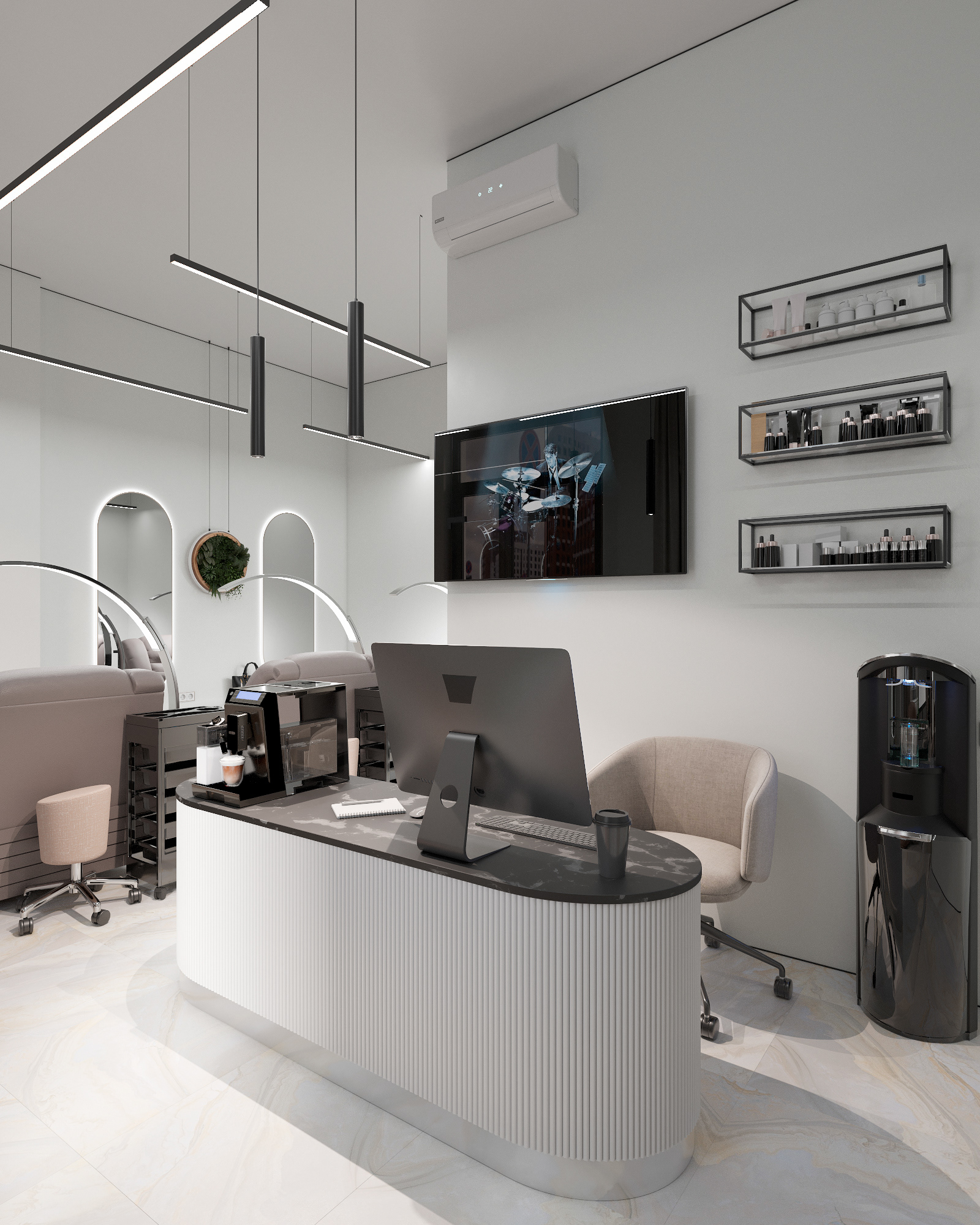 莫斯科睫毛嫁接沙龙室内设计丨布基纳法索波尼-1