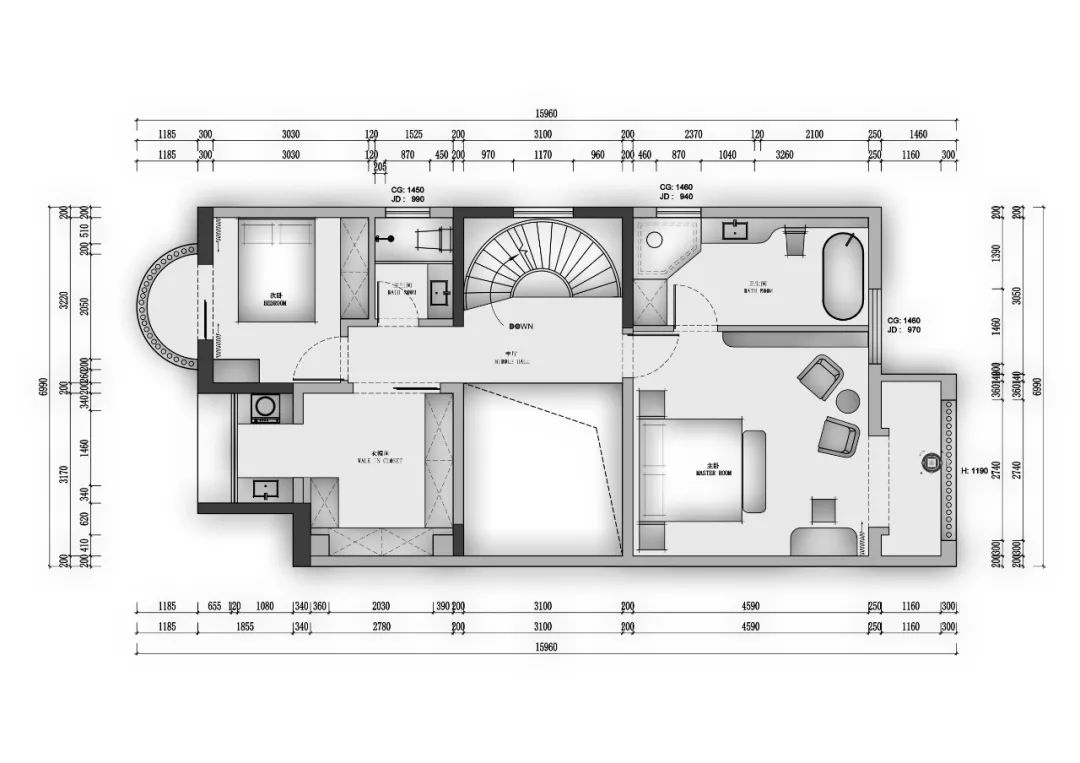 河与墅·王清玉设计·现代简约·200㎡中叠丨青马别墅空间设计-41