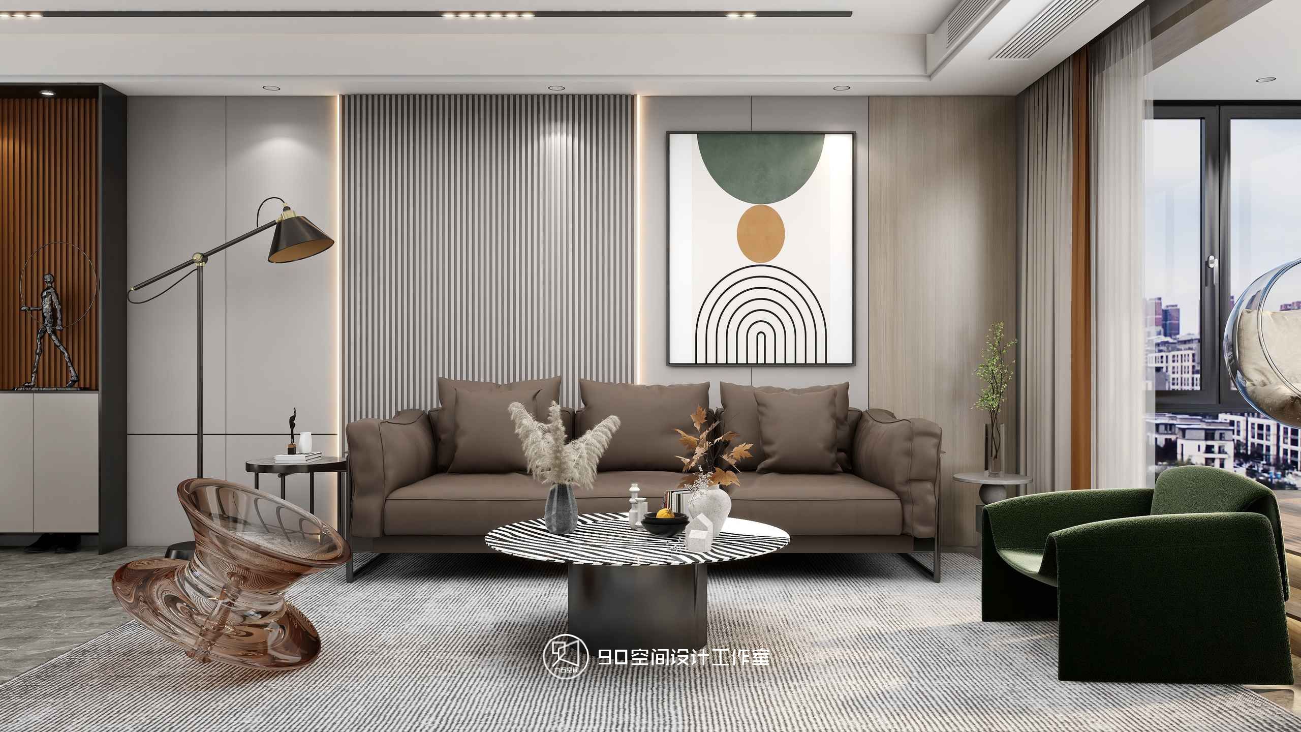 绿意浓情 · 轻奢风格 125 平方 3 室 2 厅 2 卫设计-10