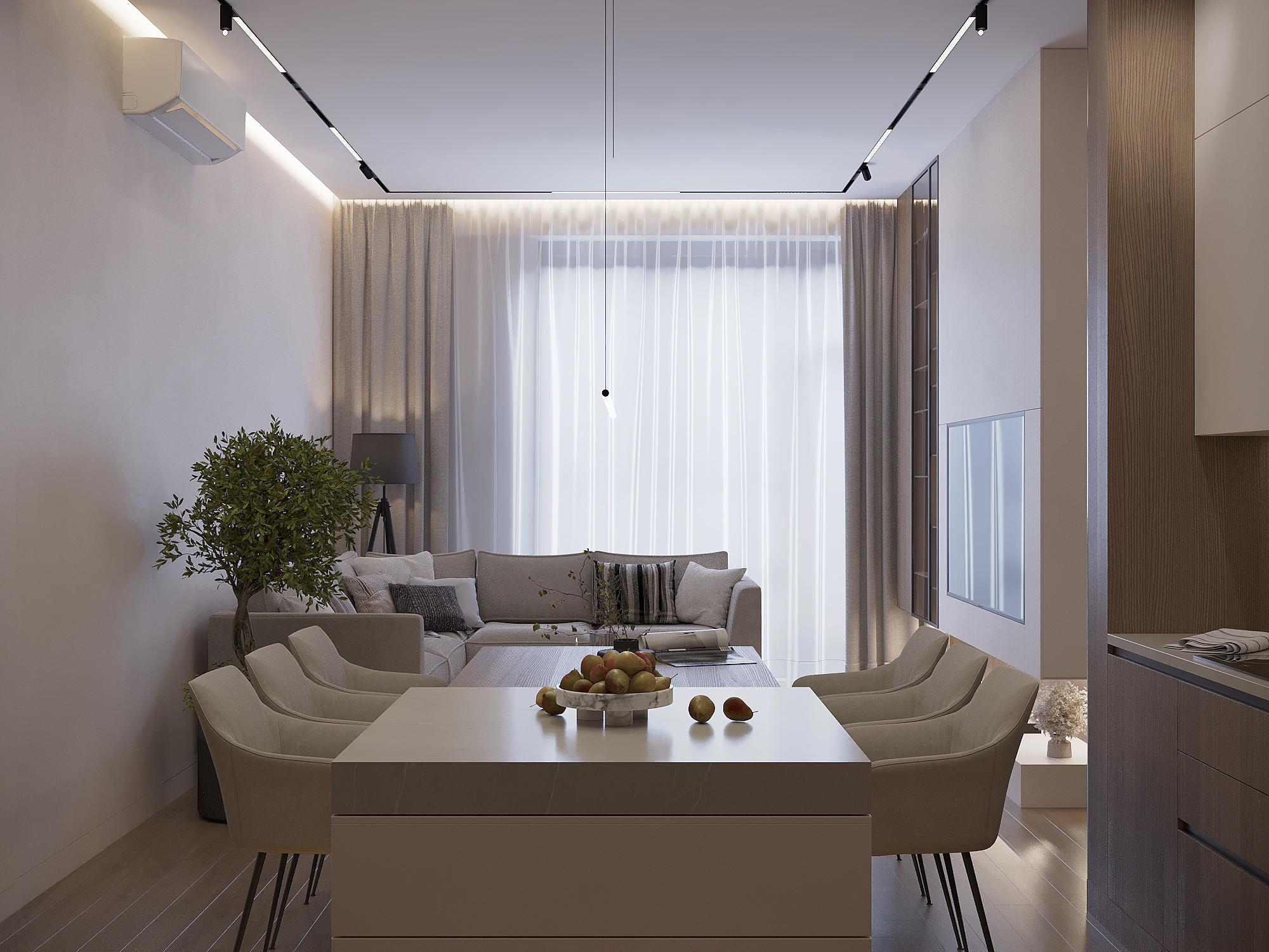 Студия в стиле минимализма-0