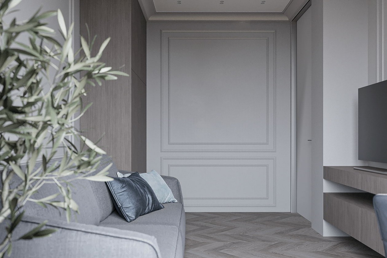 106㎡高级灰色系简约风公寓设计-26