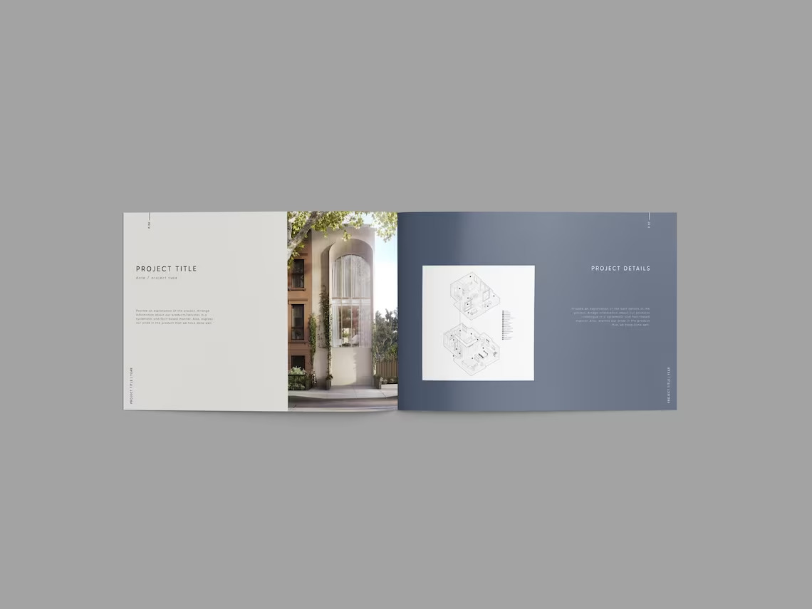 Minimalist Architecture Portfolio Template - A4-6