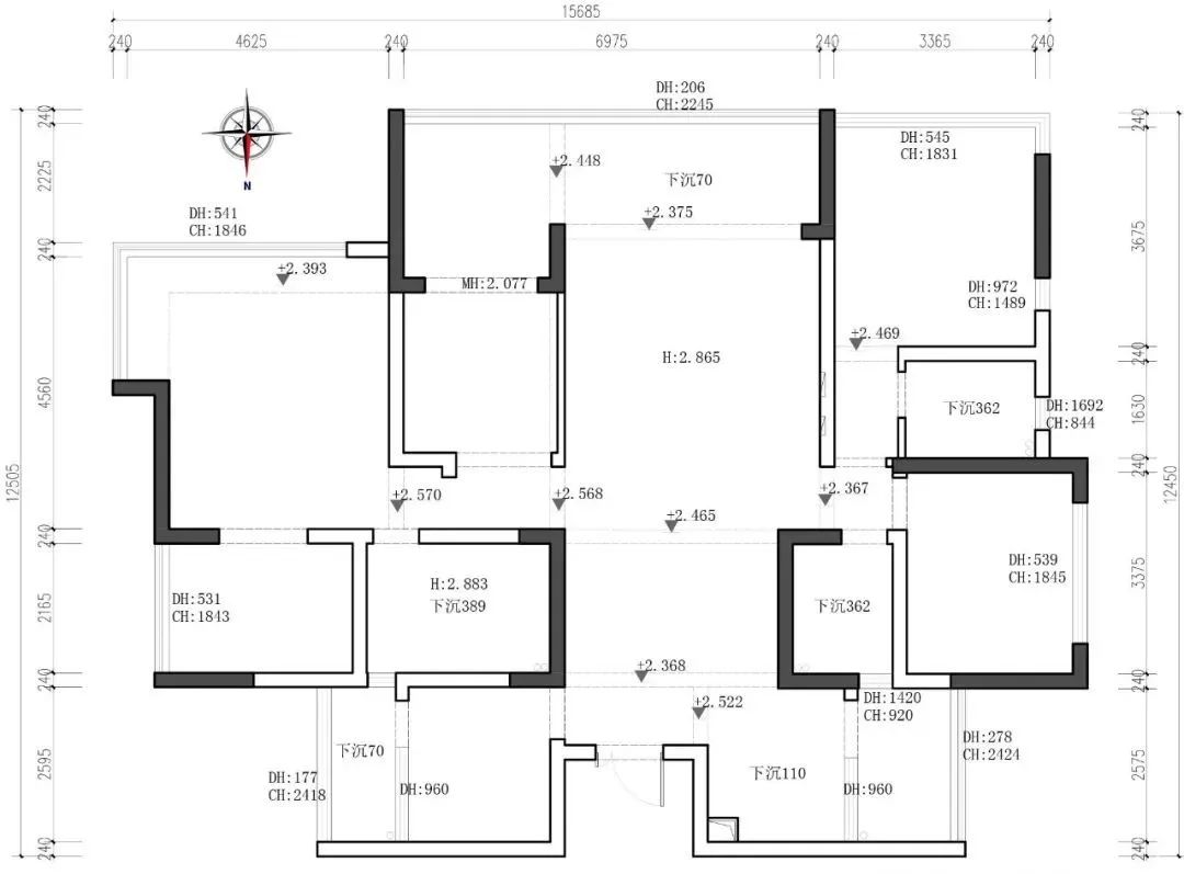 现代时尚大三代同堂之家，165 平大平层设计亮点解读-16