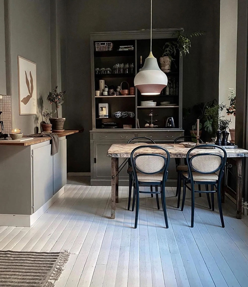 瑞典大胆绿色公寓设计，充满戏剧性魅力-6