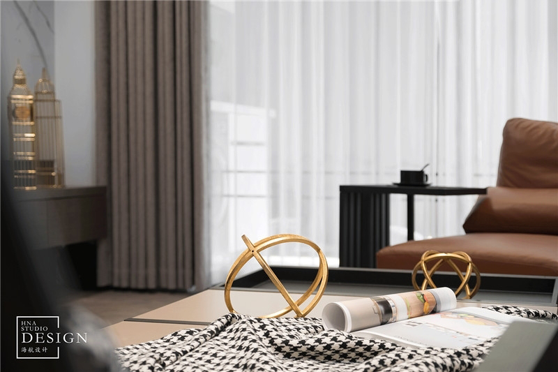 170㎡随性自在的黑白简约住宅  海航设计-5