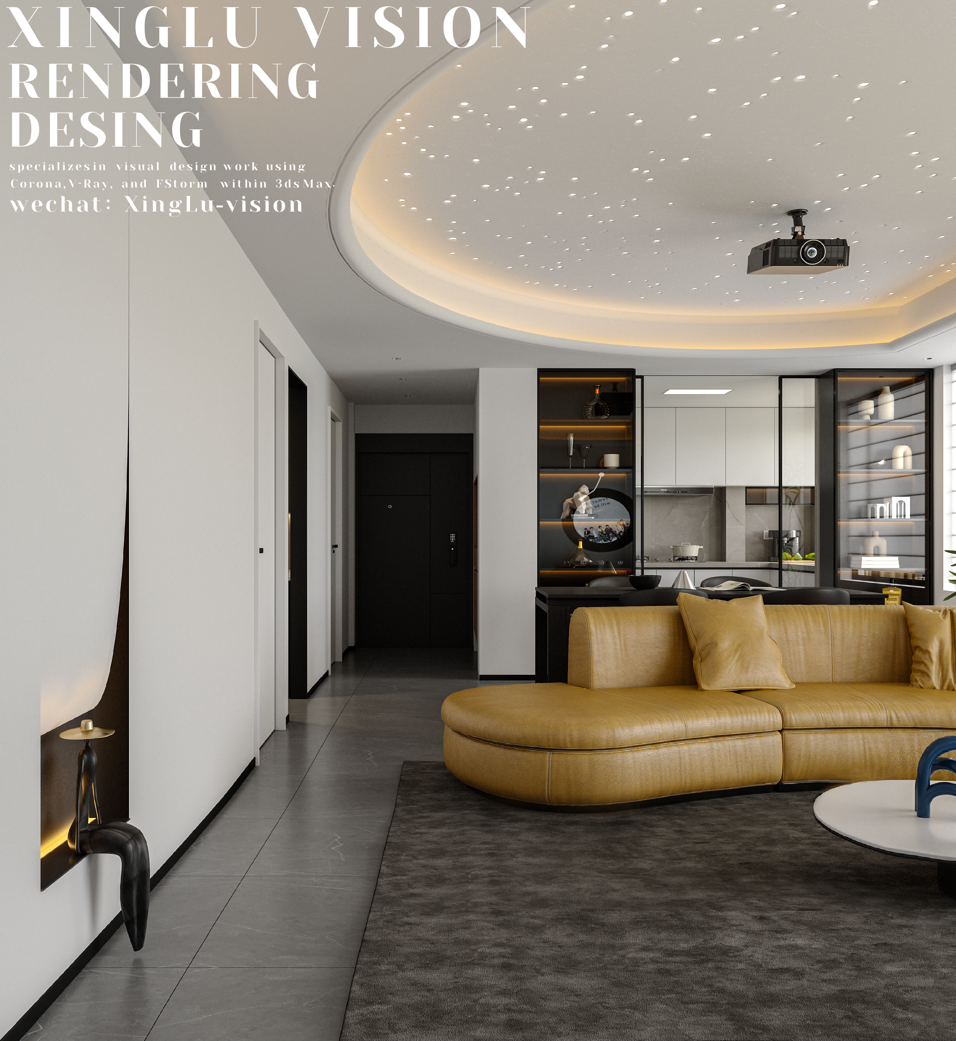 现代小户型客餐厅丨星路视觉（XingLu  vision）-9