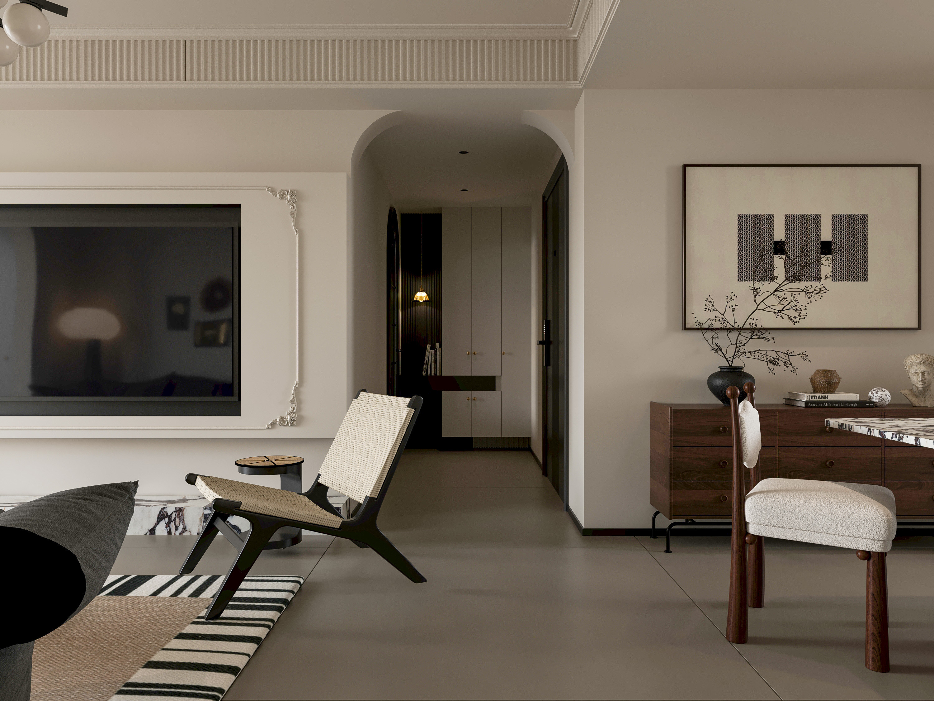 异地设计｜淄博悦府｜法式复古风-4