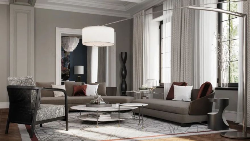 美式复古生活空间设计丨梵高国际别墅美学-8