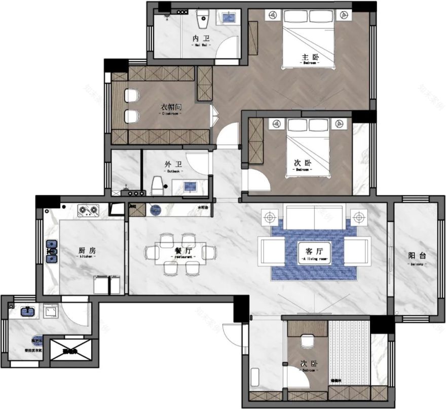 现代混搭法式风家居设计丨中国衢州丨毛阿敏-129