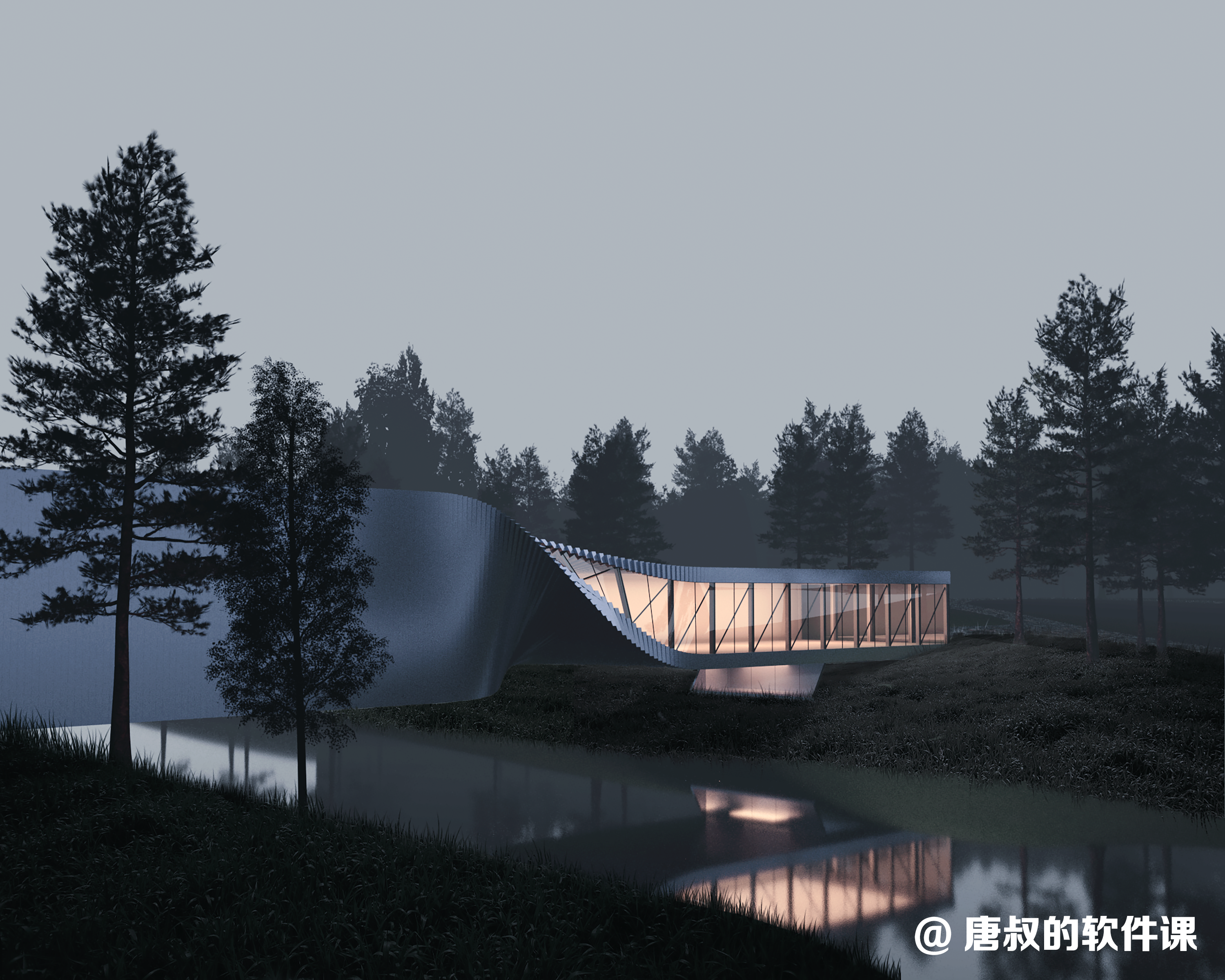 Kistefos Museum by BIG—写实渲染效果图-2