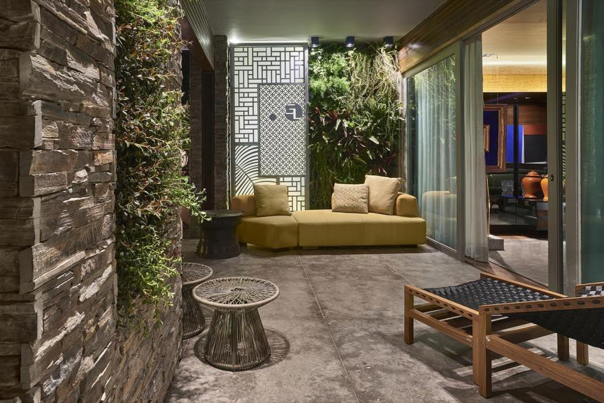 巴西 Sala Lounge e Varanda | 木质与现代的完美结合-6